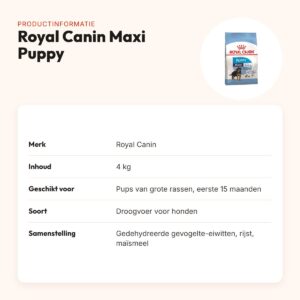 Royal Canin Maxi Puppy hondenvoer 4 kg – grote rassen – productinformatie