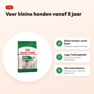 Royal Canin Mini Adult 8+ hondenvoer 2 kg – met antioxidanten – voordelen
