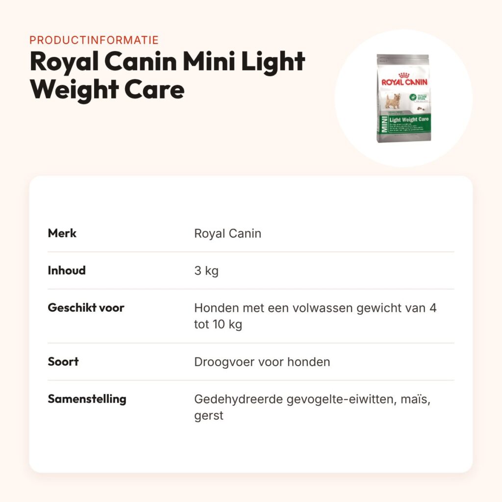 Royal Canin Mini Light Weight Care hondenvoer 3 kg – vetarm – productinformatie