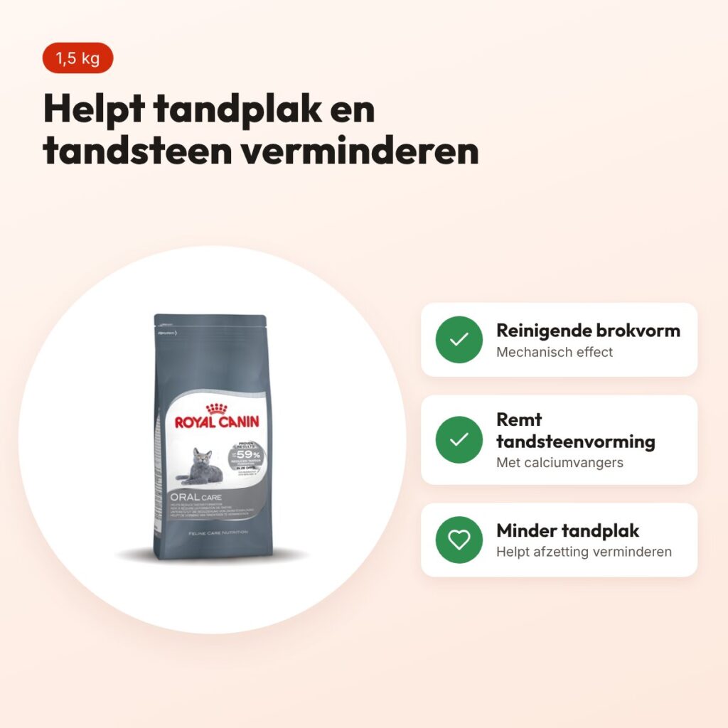 Royal Canin Oral Sensitive kattenvoer 1,5 kg – mondhygiëne – voordelen