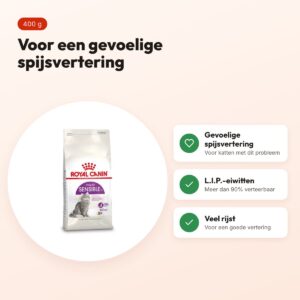 Royal Canin Sensible kattenvoer 400 g – gevoelige spijsvertering – voordelen