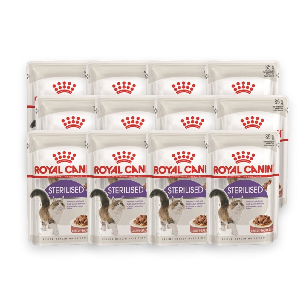 Royal Canin Sterilised in gravy kattenvoer 12 x 85 g – vleesbrokjes