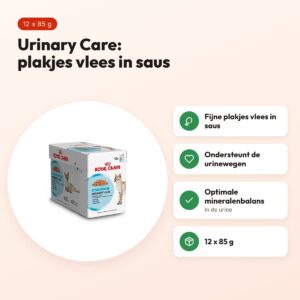Royal Canin Urinary Care in gravy kattenvoer 12 x 85 g – urinewegen – voordelen