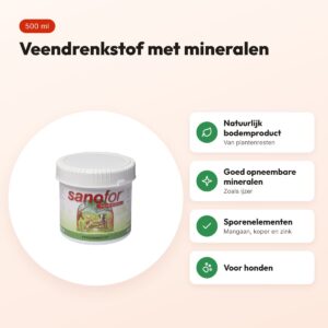 Sanafor Veendrenkstof 500 ml – mineralen voor honden – voordelen