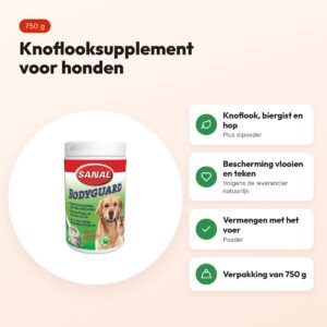 Sanal Dog Bodyguard 750 g – knoflooksupplement voor honden – voordelen