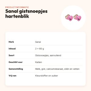 Sanal gistsnoepjes kat in hartenblik 60 g – multipack 2 stuks – productinformatie
