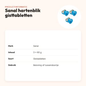 Sanal hartenblik hondensnacks met gist 60 g – multipack 3 stuks – productinformatie