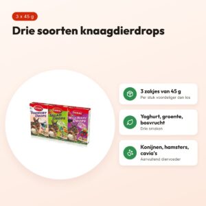 Sanal knaagdierdrops 3 x 45 g – yoghurt, groenten en bosvruchten – voordelen