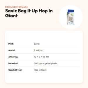 Savic Bag It Up Hop In Giant kattenbakzakken 12 x 5 x 25 cm – 6 stuks – productinformatie