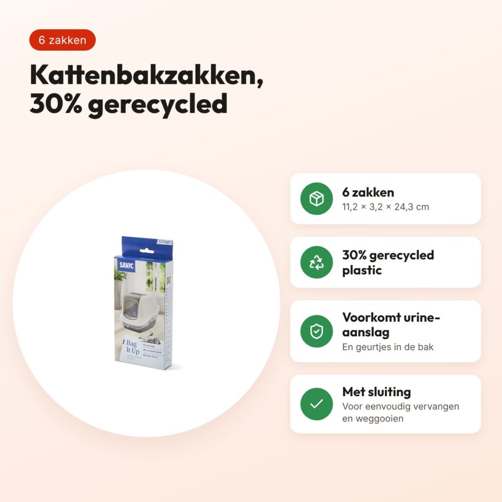 Savic Bag It Up Maxi kattenbakzakken voor Nestor en Aseo – 6 stuks – voordelen
