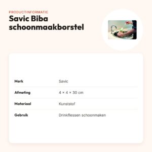 Savic Biba schoonmaakborstel voor drinkfles 4 x 4 x 30 cm – productinformatie