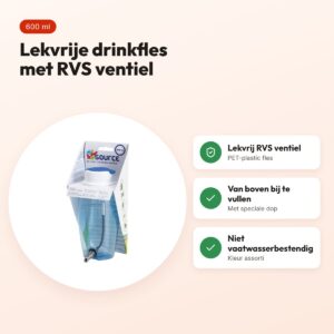 Savic drinkfles Source 600 ml – knaagdieren, lekvrij RVS ventiel, assorti – voordelen