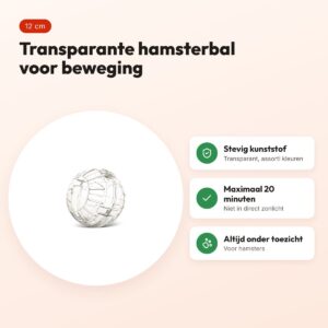 Savic hamsterbal Runner 12 cm – transparant, assorti kleuren – voordelen