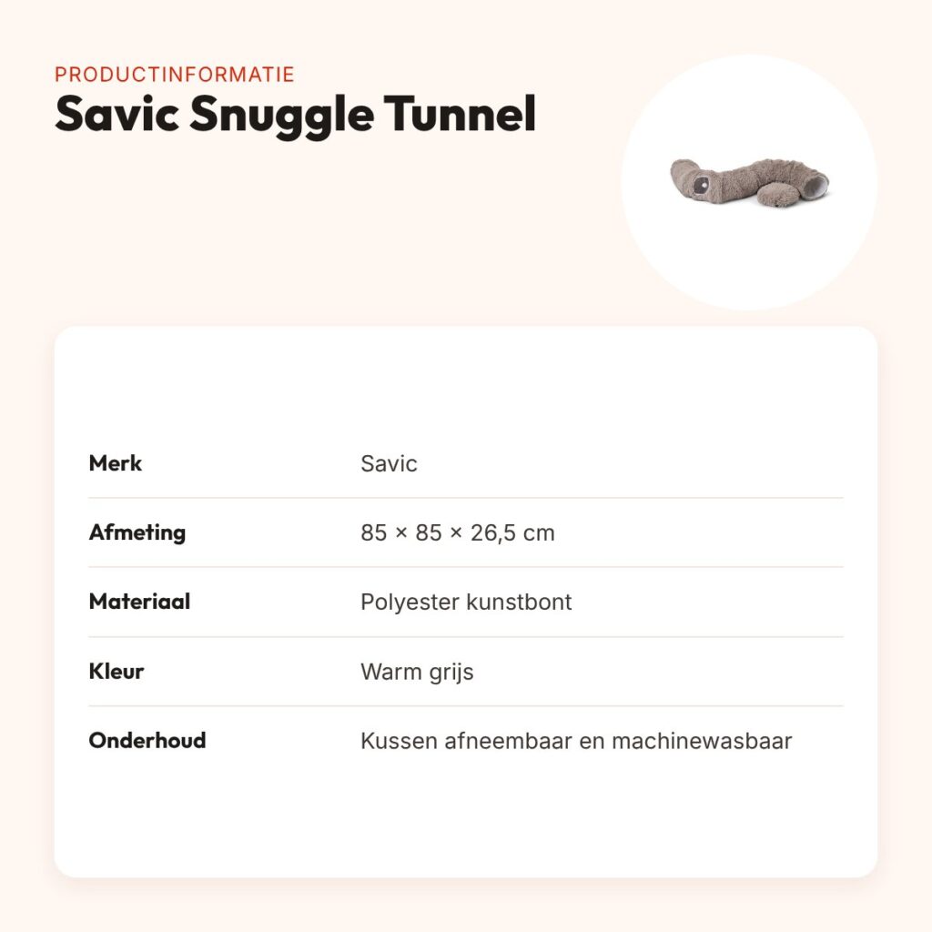 Savic Snuggle Tunnel kattenmand warm grijs 85 x 85 x 26,5 cm – 3-in-1 – productinformatie