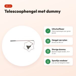 Schulze Catch Me hengel voor honden 86 cm – telescoophengel met dummy – voordelen