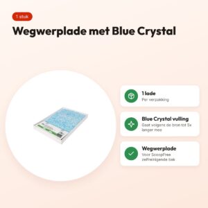 ScoopFree vervangingslade Blue Crystal kattenbakvulling – 1 stuk – voordelen