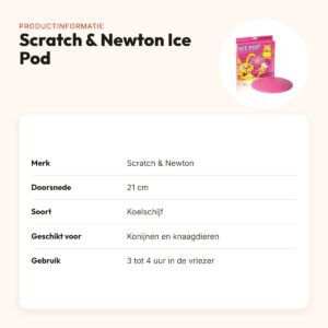 Scratch & Newton Ice Pod koelschijf 21 cm – voor konijnen en knaagdieren – productinformatie