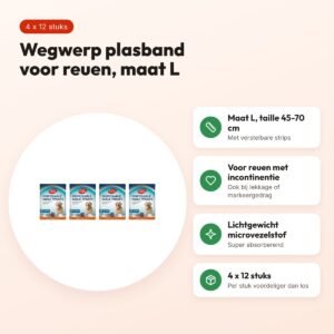 Simple Solution plasband reu wegwerp L 45-70 cm – multipack 4 x 12 stuks – voordelen