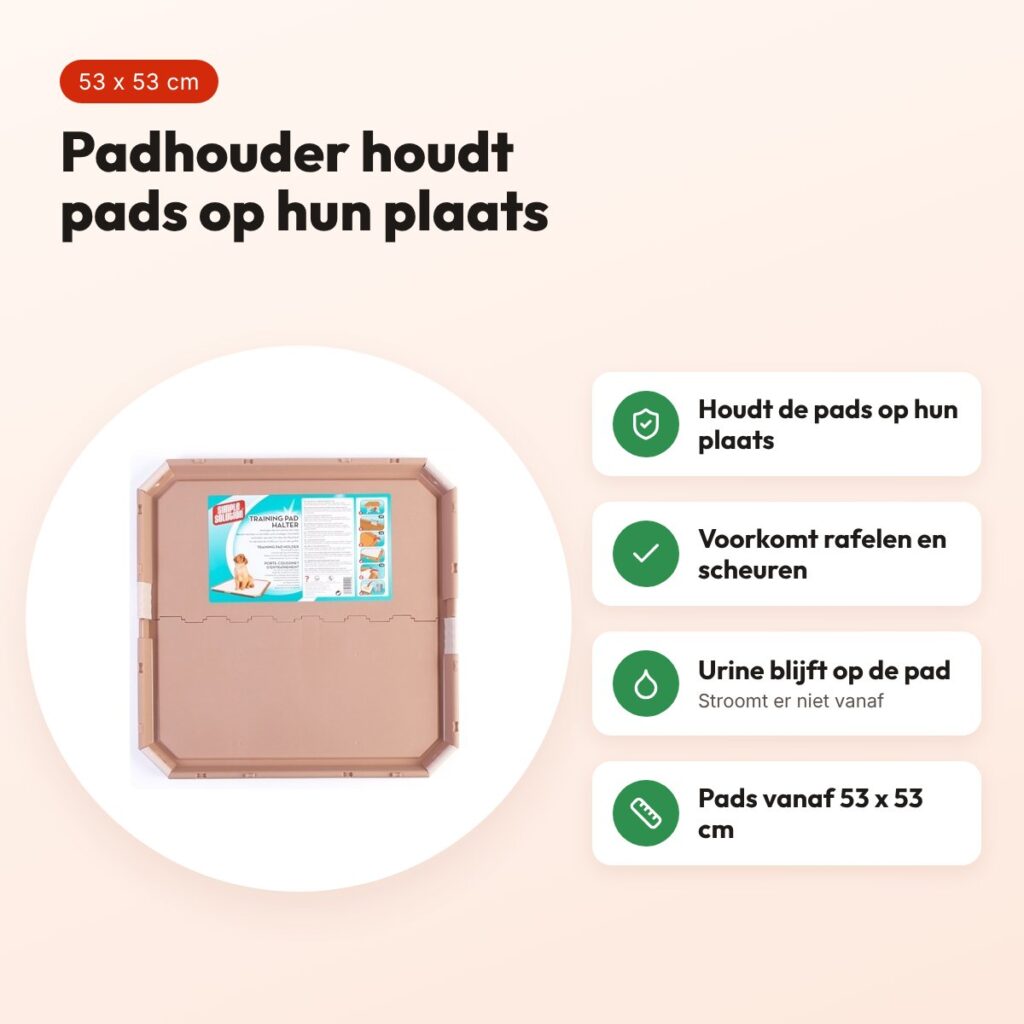Simple Solution puppy training pads houder 53 x 53 cm – voordelen