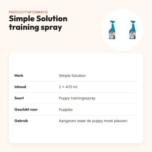 Simple Solution puppy training spray 470 ml – multipack 2 stuks – productinformatie