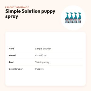 Simple Solution puppy trainingspray 470 ml – multipack 4 stuks – productinformatie