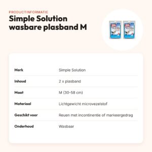 Simple Solution wasbare plasband reu M 30-58 cm – multipack 2 stuks – productinformatie