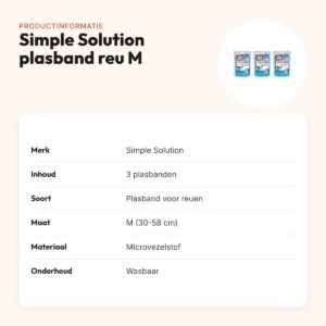 Simple Solution wasbare plasband reu maat M 30-58 cm – multipack 3 stuks – productinformatie