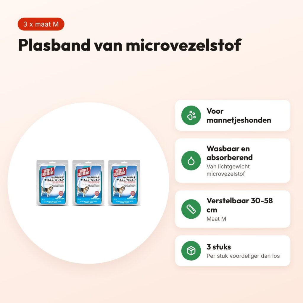 Simple Solution wasbare plasband reu maat M 30-58 cm – multipack 3 stuks – voordelen