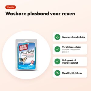 Simple Solution wasbare plasband voor reuen M 30-58 cm – verstelbaar – voordelen