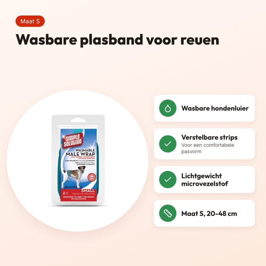 Simple Solution wasbare plasband voor reuen S 20-48 cm – lichtgewicht – voordelen