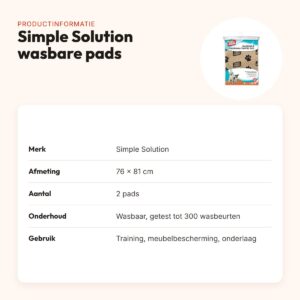 Simple Solution wasbare puppy training pads 76 x 81 cm – 2 stuks – productinformatie