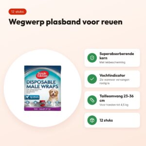 Simple Solution wegwerp plasband reu XS – 12 stuks, tot 4,5 kg – voordelen