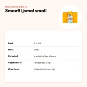 Smoofl ijsmal voor hondenijsjes small – pootvorm, honden tot 10 kg – productinformatie