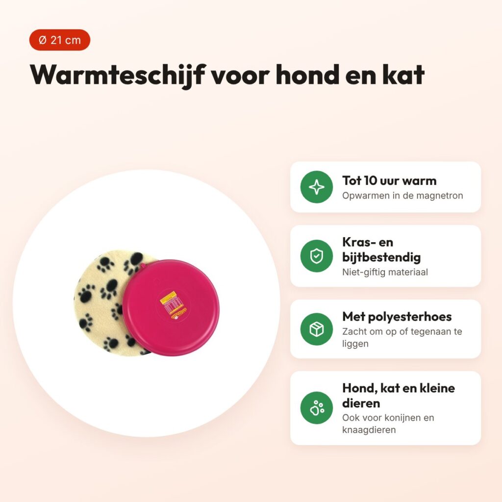 Snugglesafe warmteschijf voor hond en kat 21 cm – magnetronveilig – voordelen