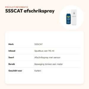 SSSCAT afschrikspray voor katten 115 ml – met bewegingssensor – productinformatie