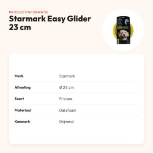 Starmark Easy Glider frisbee Durafoam 23 cm – drijvend – productinformatie