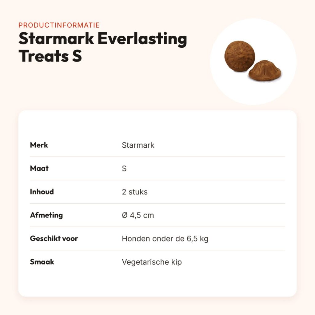 Starmark Everlasting Treats Veggie Kip S – 2 stuks, honden onder de 6,5 kg – productinformatie