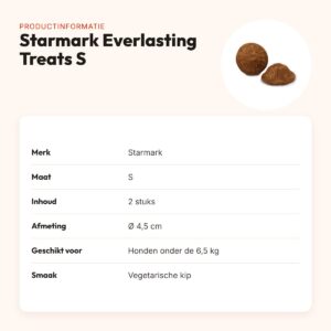 Starmark Everlasting Treats Veggie Kip S – 2 stuks, honden onder de 6,5 kg – productinformatie