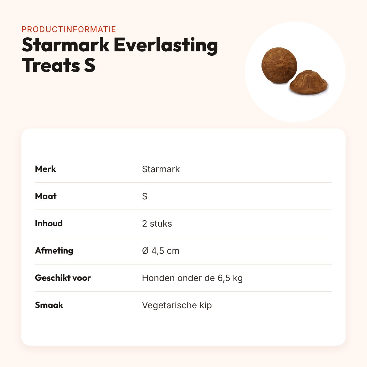 Starmark Everlasting Treats Veggie Kip S – 2 stuks, honden onder de 6,5 kg – productinformatie