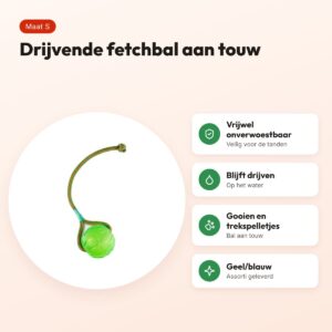 Starmark Swing 'n Fling Durafoam fetchbal aan touw S 9 cm – drijvend – voordelen