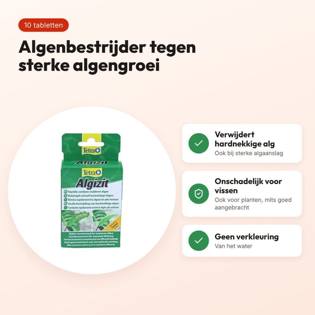 Tetra Aqua Algizit algenbestrijder 10 tabletten – tegen sterke algengroei – voordelen