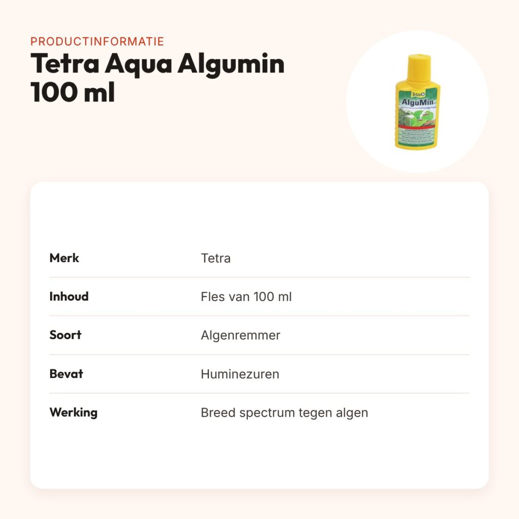 Tetra Aqua Algumin algenremmer 100 ml – mild en biologisch – productinformatie