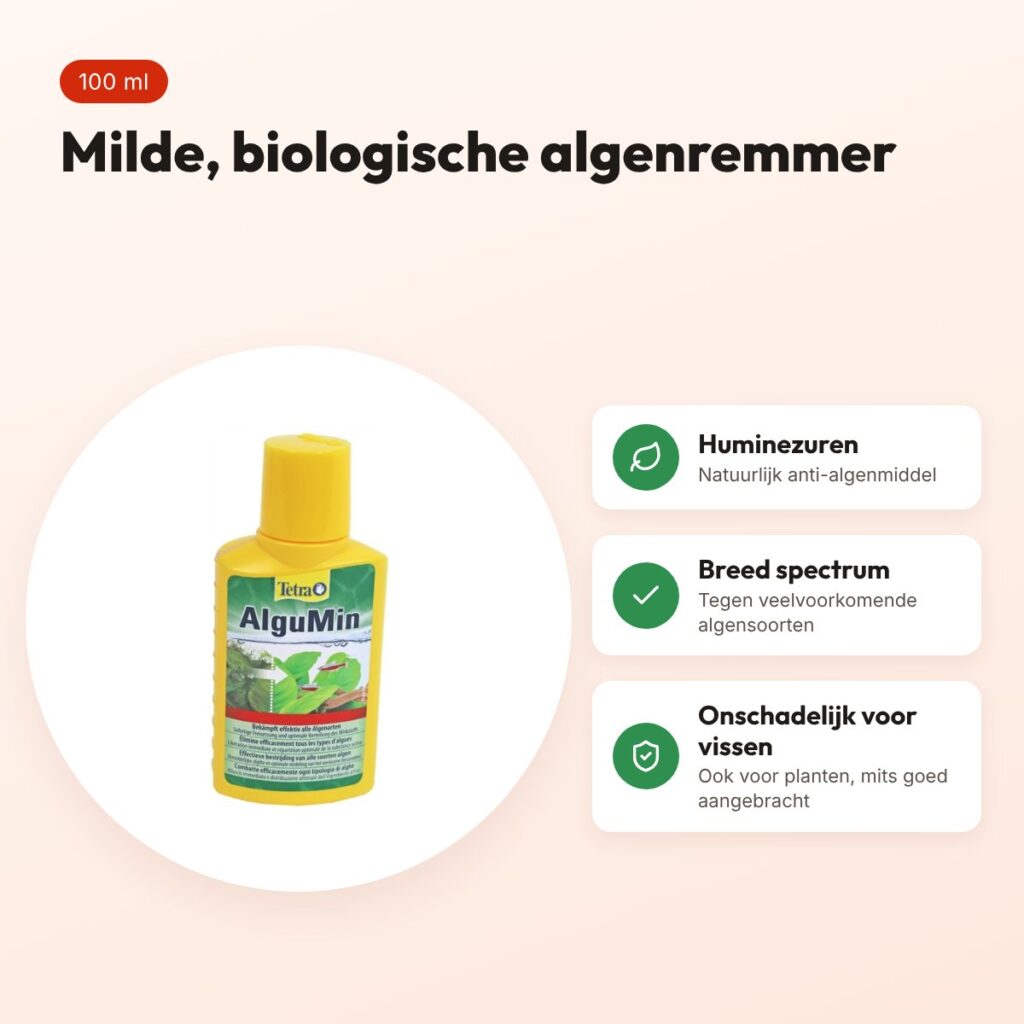 Tetra Aqua Algumin algenremmer 100 ml – mild en biologisch – voordelen