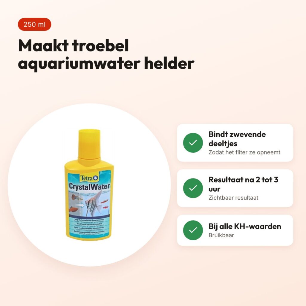 Tetra Aqua Crystalwater 250 ml – maakt troebel aquariumwater helder – voordelen