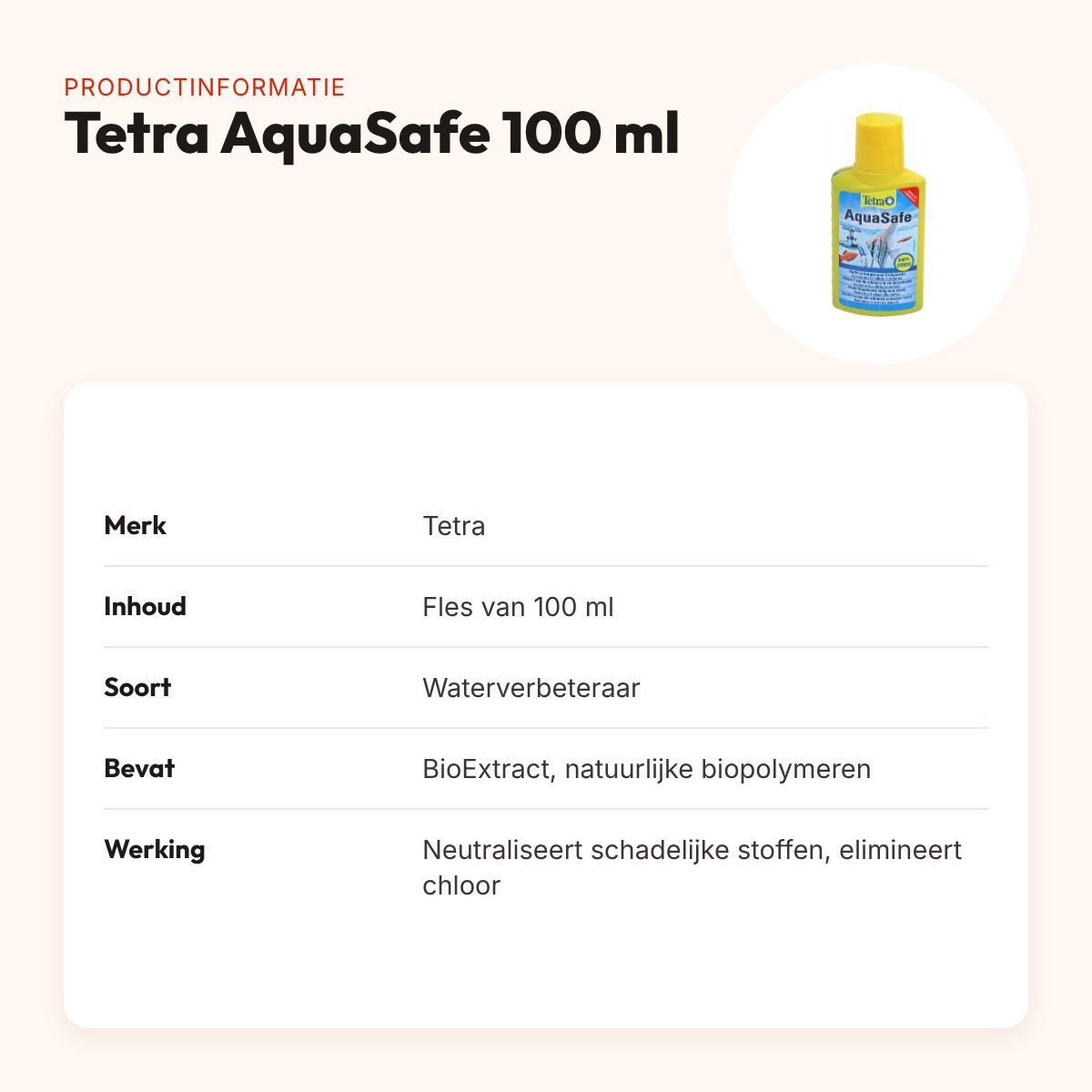 Tetra AquaSafe waterverbeteraar 100 ml – met BioExtract – productinformatie