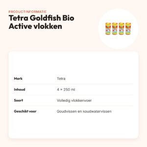 Tetra Goldfish Bio Active vlokken 250 ml – koudwater – multipack 4 stuks – productinformatie
