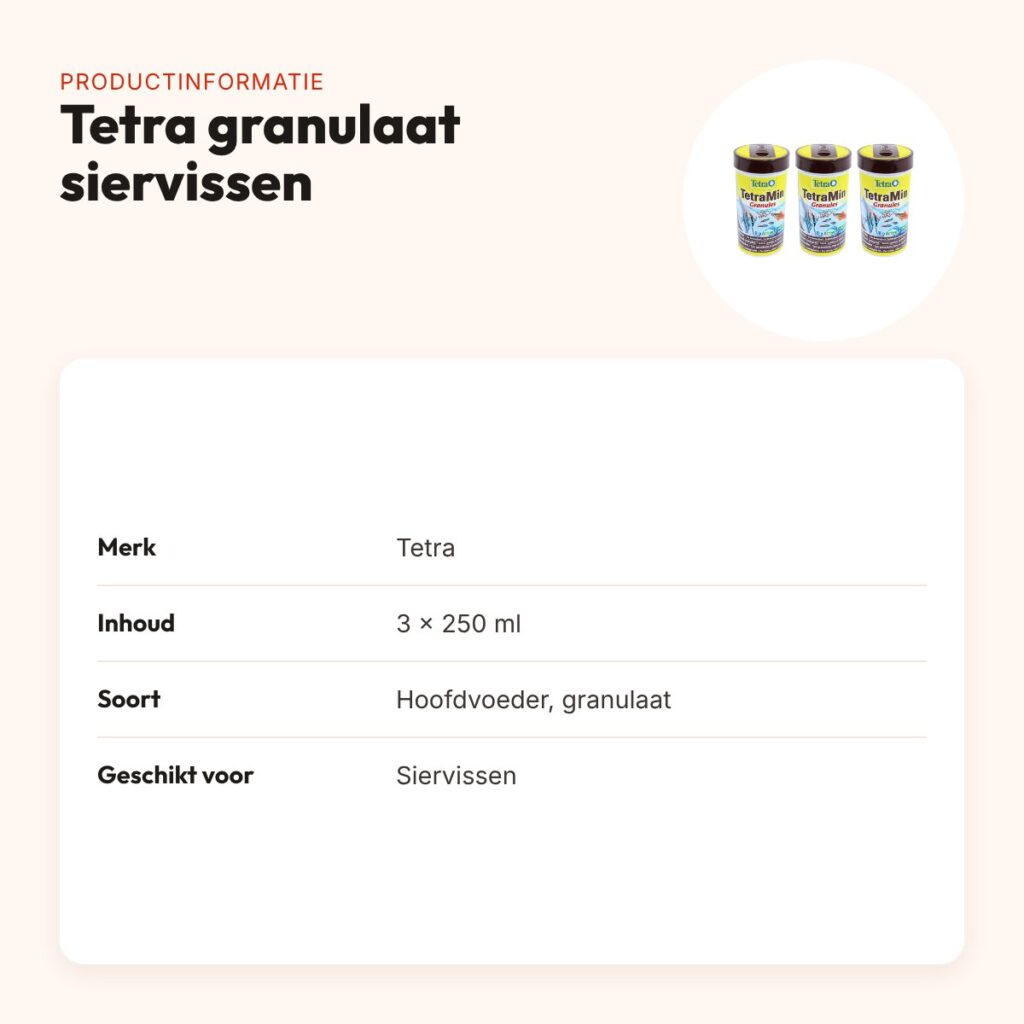 Tetra granulaat siervissen 250 ml – langzaam zinkend – multipack 3 stuks – productinformatie