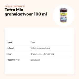 Tetra Min granulaatvoeder 100 ml – fijnkorrelig, voor siervissen – productinformatie