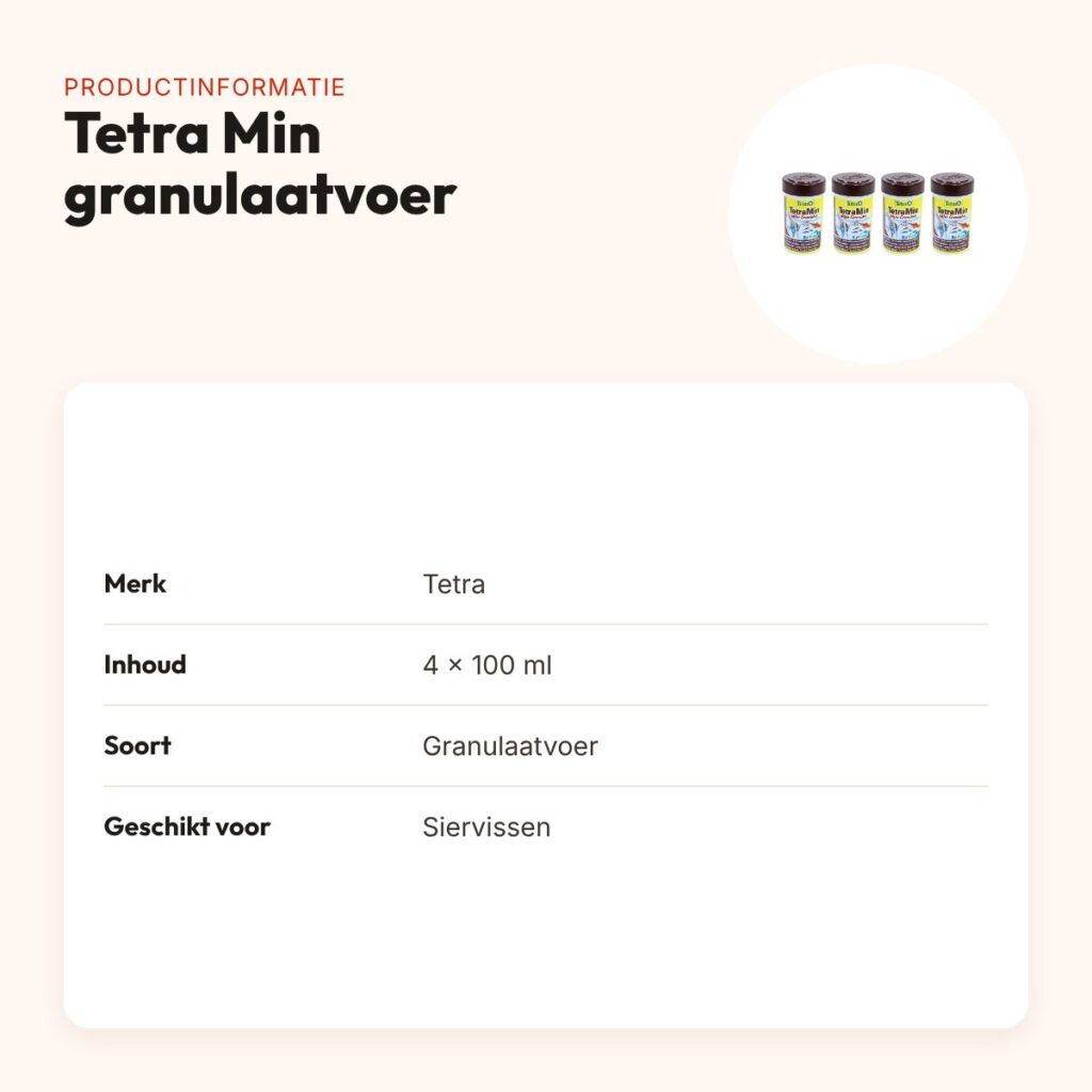 Tetra Min granulaatvoer siervissen 100 ml – multipack 4 stuks – productinformatie