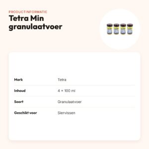 Tetra Min granulaatvoer siervissen 100 ml – multipack 4 stuks – productinformatie